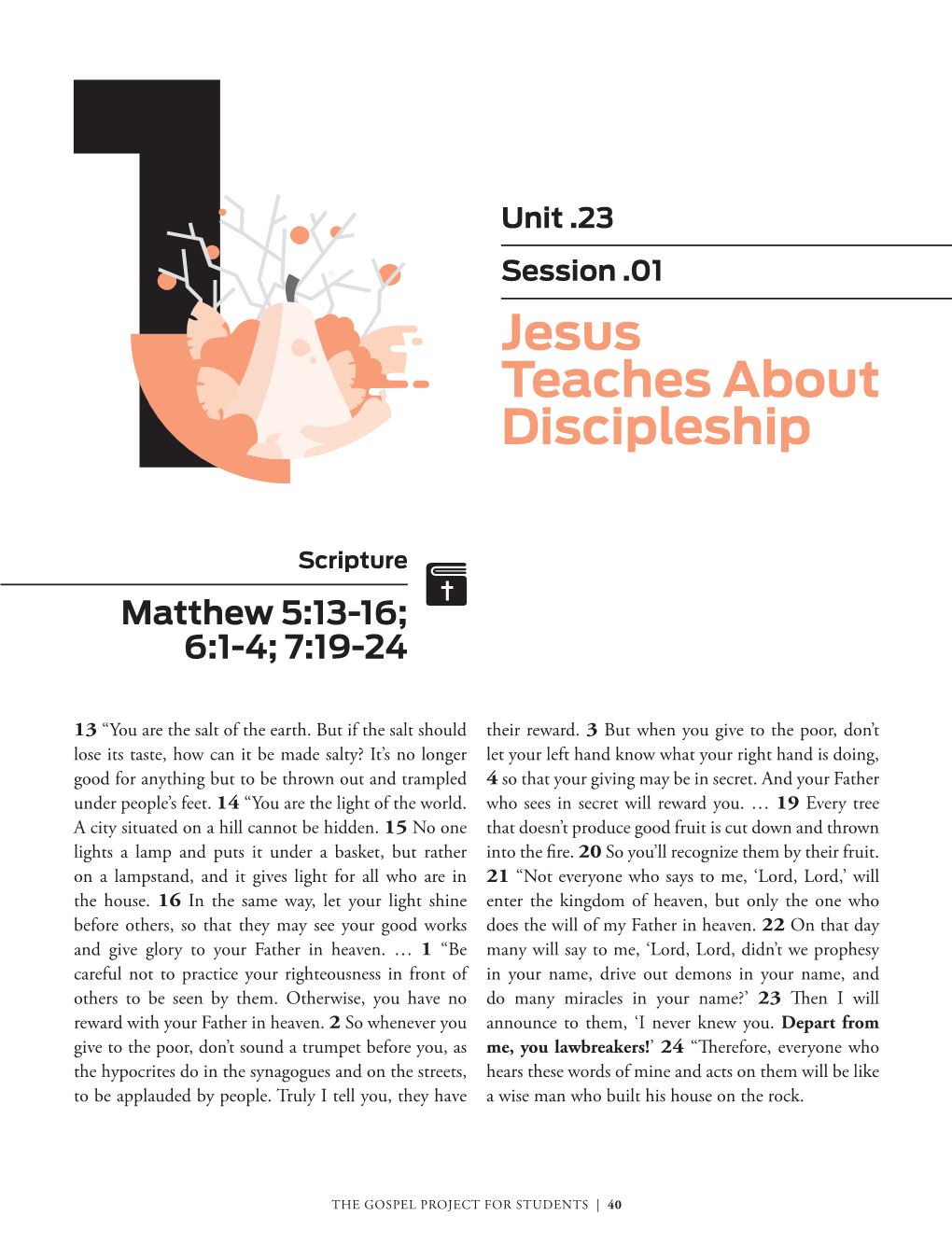 Jesus Teaches About Discipleship