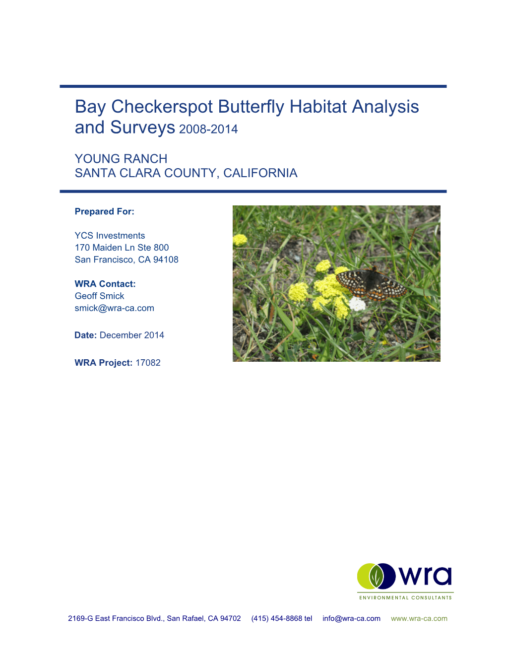 Bay Checkerspot Butterfly Habitat Analysis & Surveys