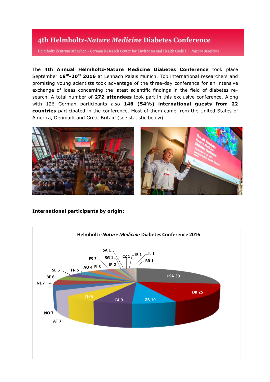 Helmholtz-Nature Medicine Diabetes Conference 2016