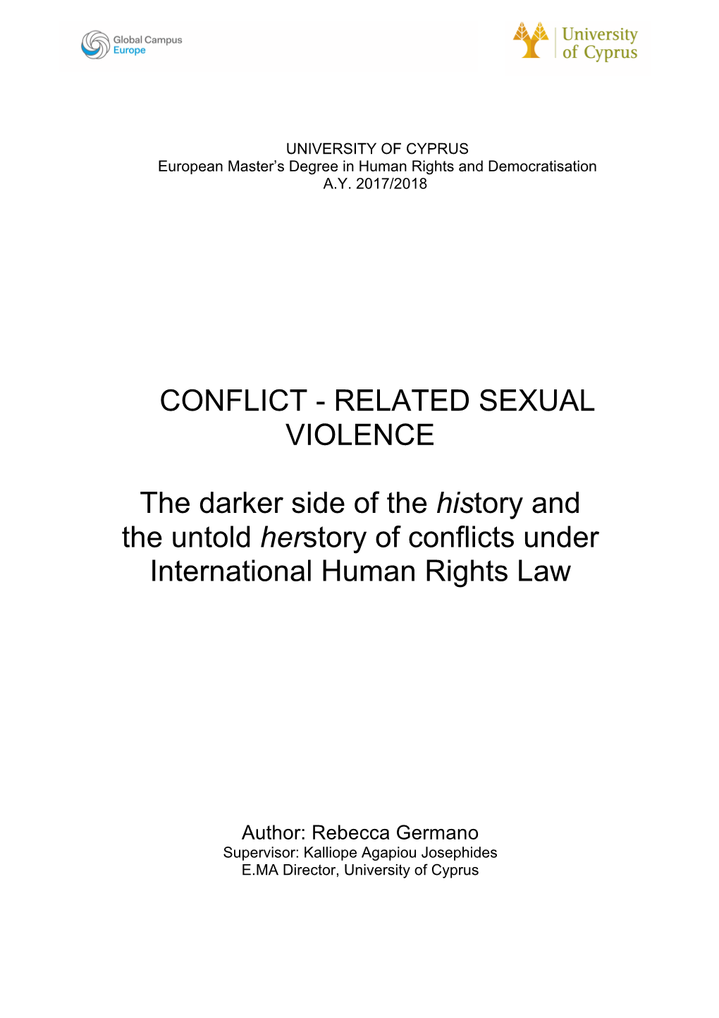 Conflict - Related Sexual Violence