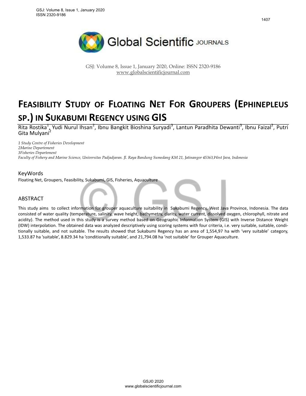 Feasibility Study of Floating Net for Groupers