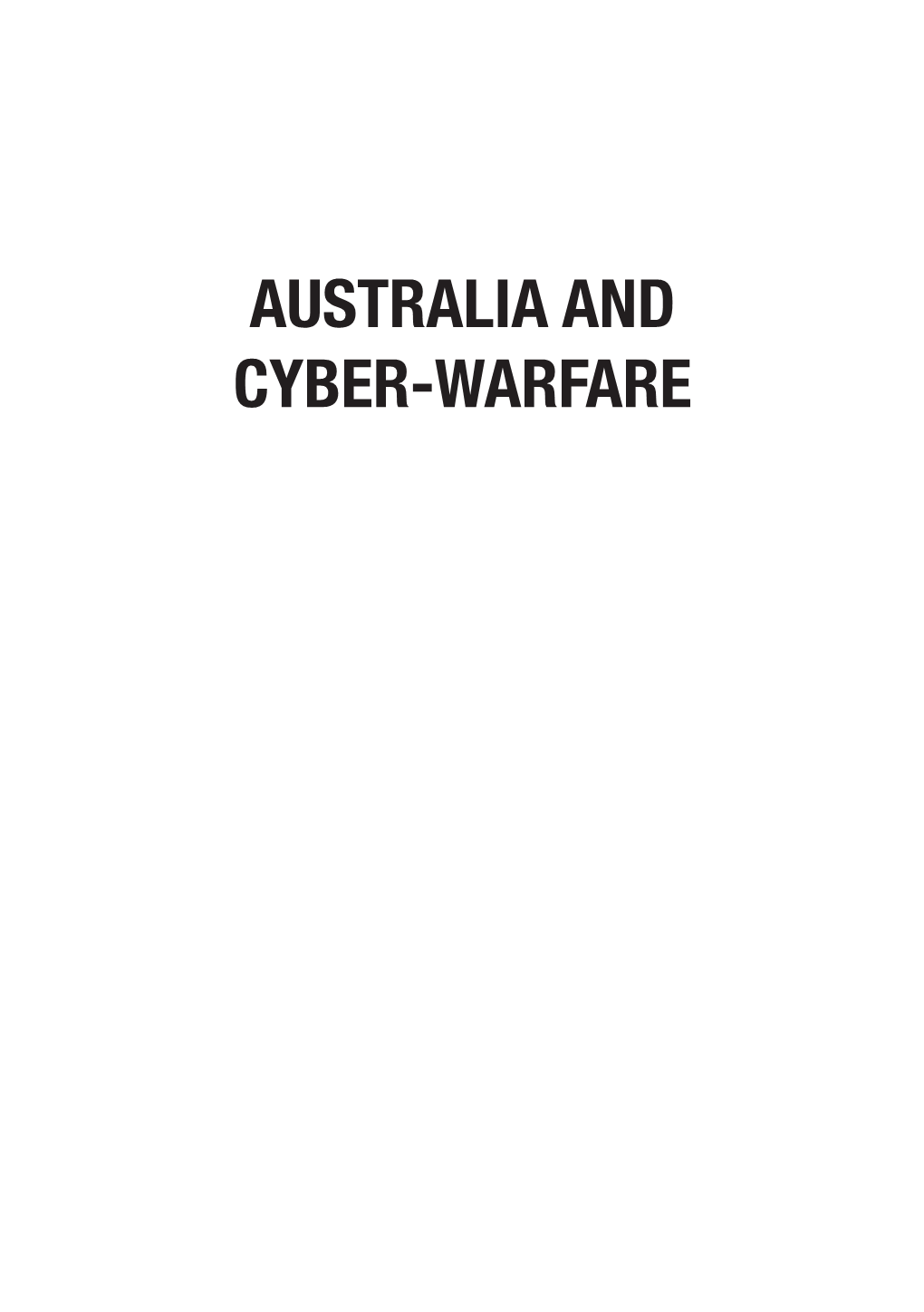 Australia and Cyber-Warfare