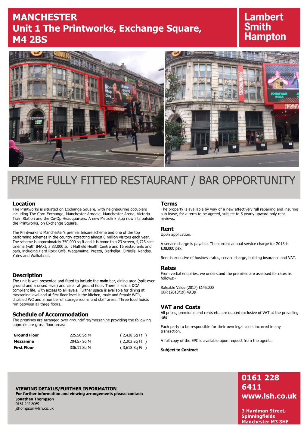 Prime Fully Fitted Restaurant / Bar Opportunity