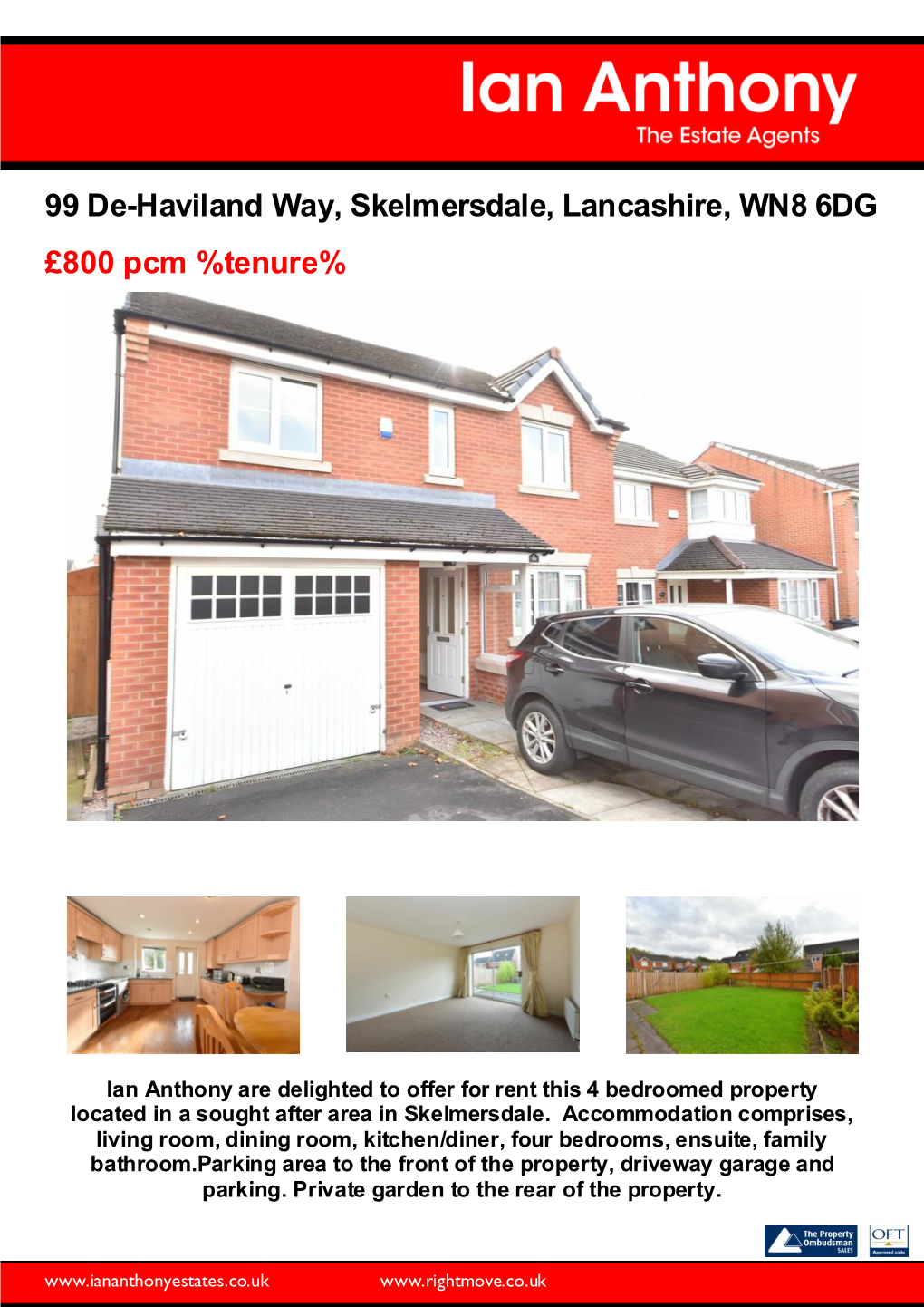 99 De-Haviland Way, Skelmersdale, Lancashire, WN8 6DG