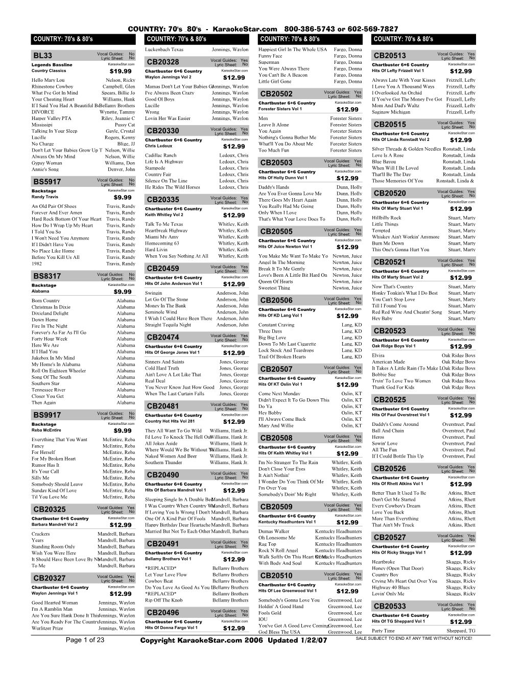 Disk Catalog by Category