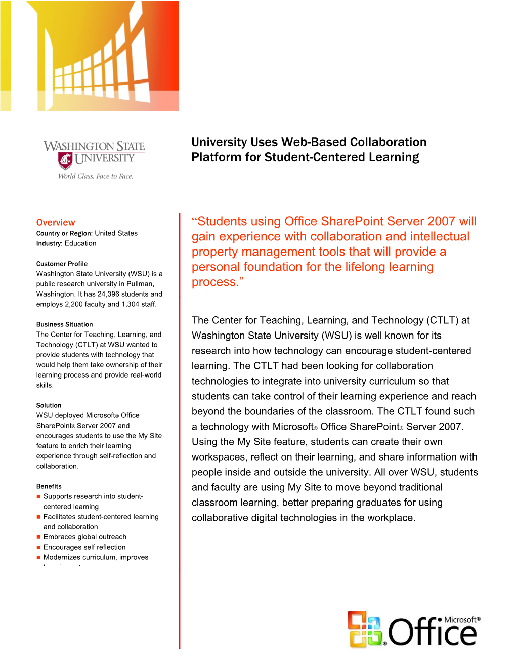 University Uses Web-Based Collaboration Platform for Student-Centered Learning