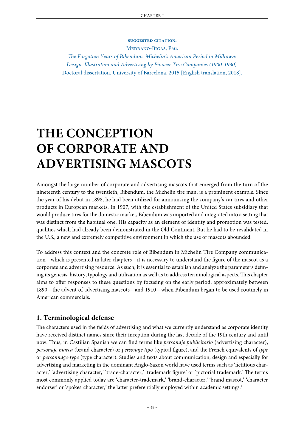 The Conception of Corporate and Advertising Mascots