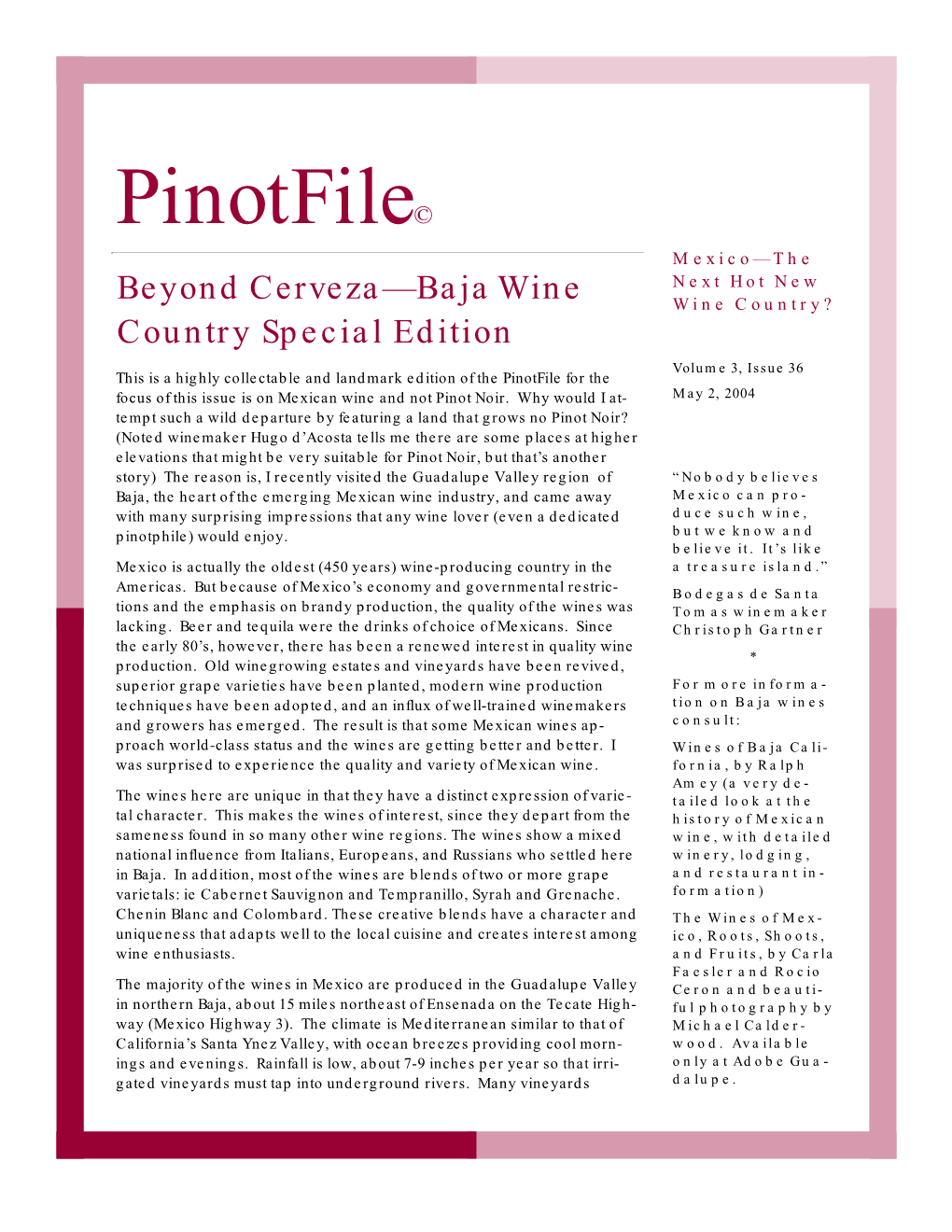 Pinofile Vol 3, Issue 36