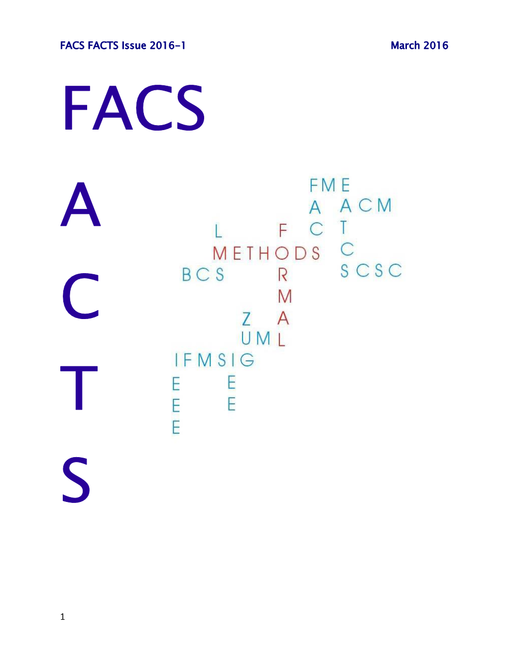 FACS FACTS Issue 2016-1 March 2016 1