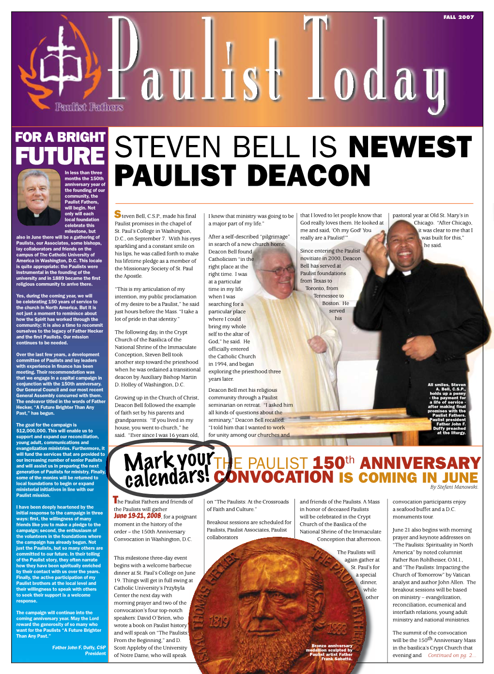 Steven Bell Is Newest Paulist Deacon