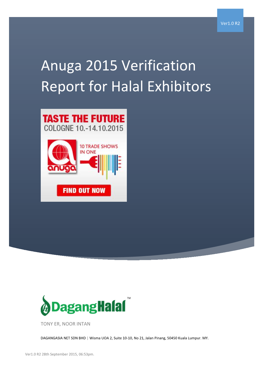 Anuga 2015 Verification