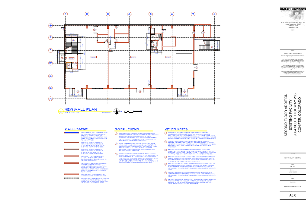 New Wall Plan 0 4' 8' 16' N A3.0 Scale: 1/8" = 1'-0" Main Level