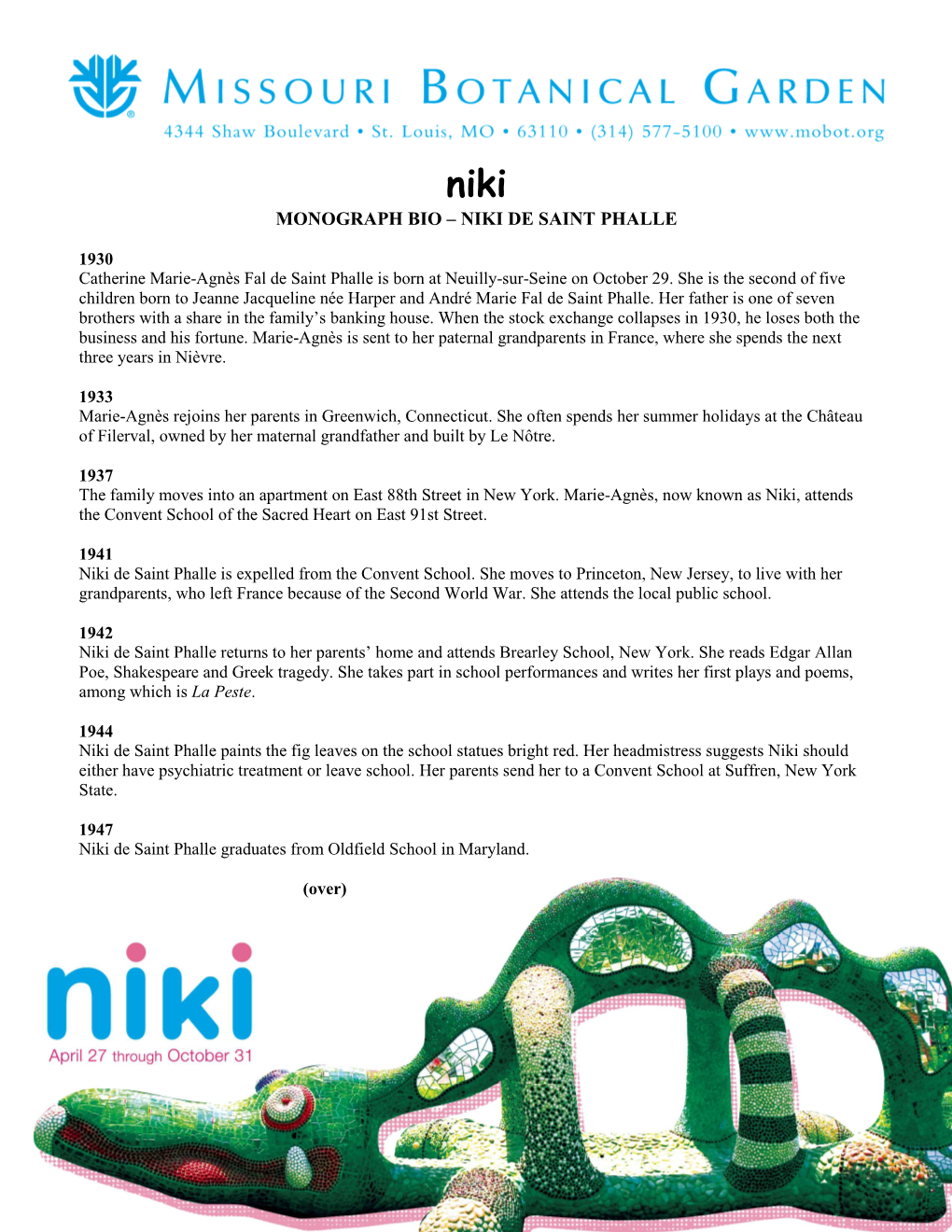 Niki Monograph Bio.Dot