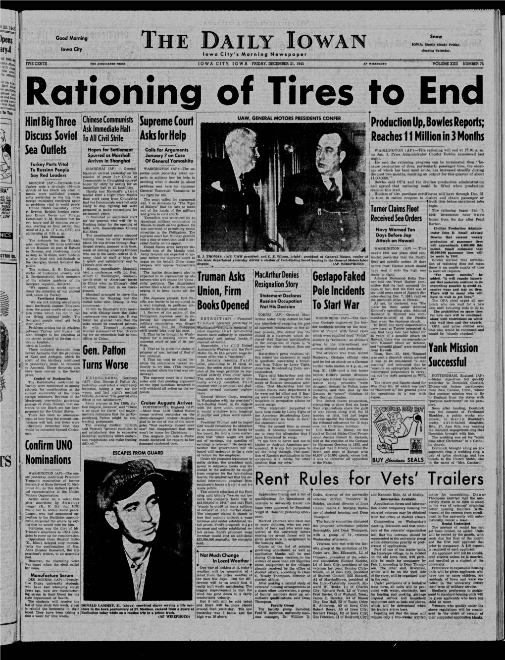 Daily Iowan (Iowa City, Iowa), 1945-12-21