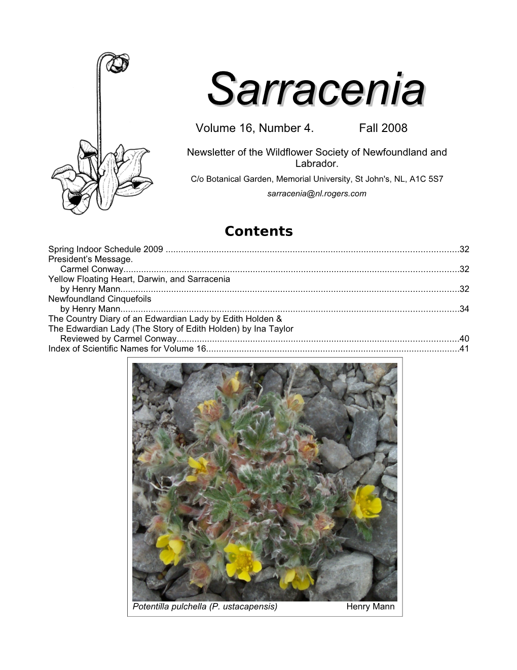 Sarraceniasarracenia Volume 16, Number 4