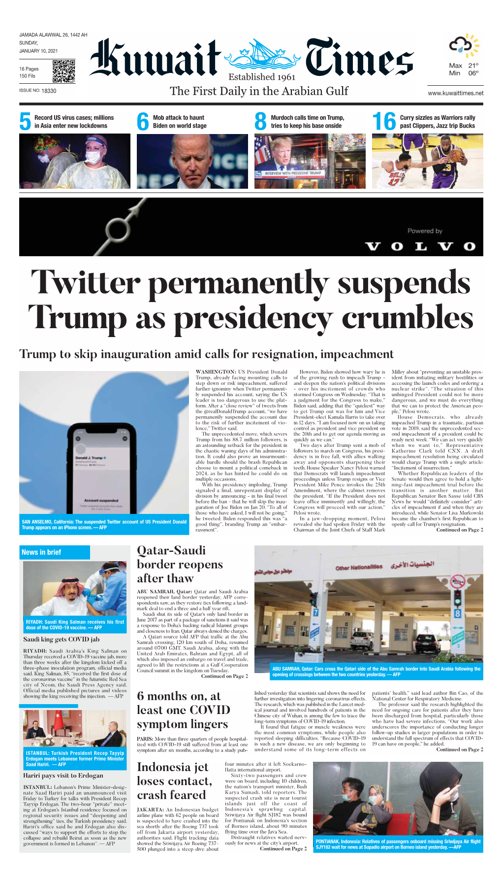 Twitter Permanently Suspends Trump As Presidency Crumbles