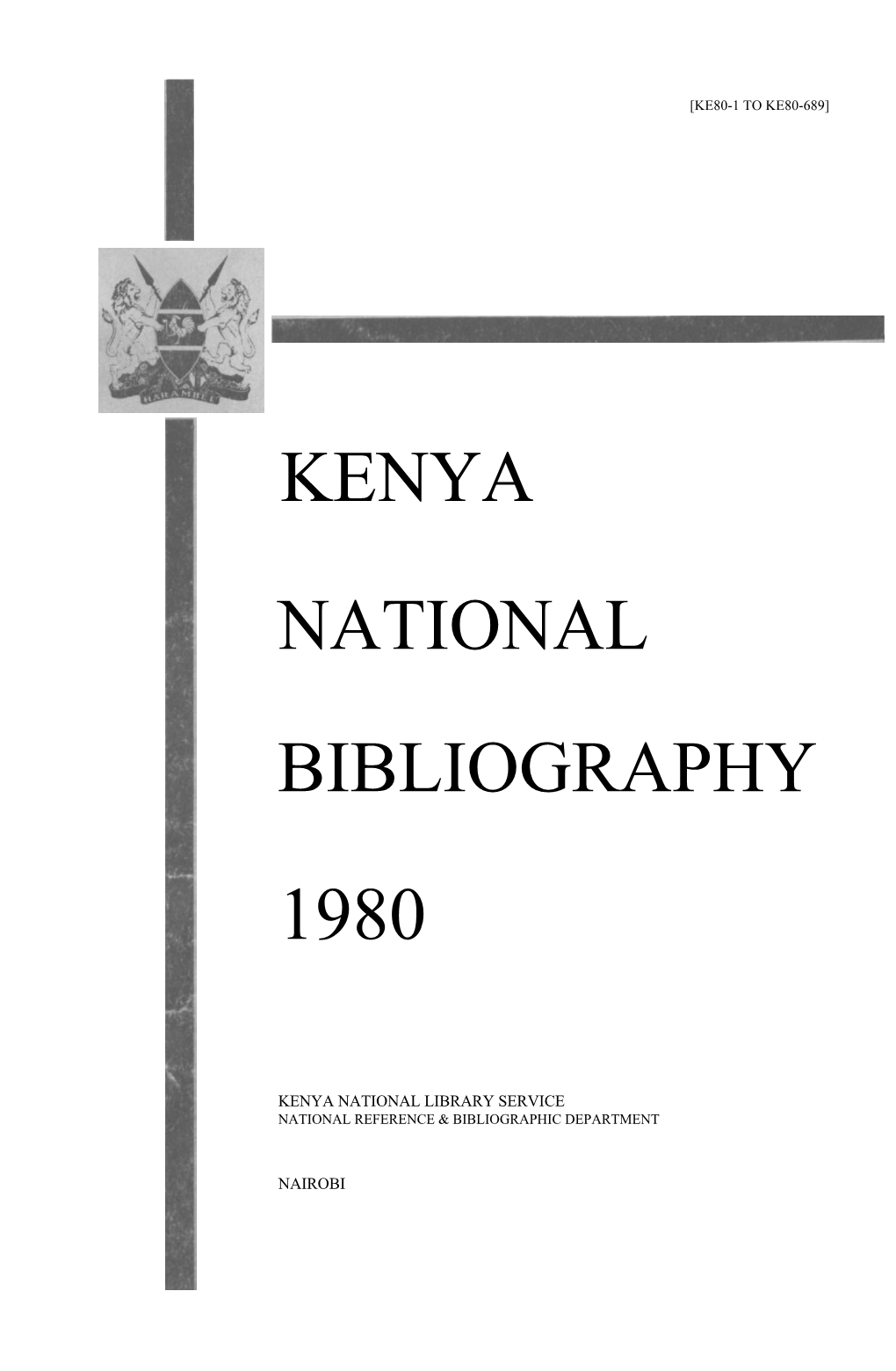 Bibliography National Kenya