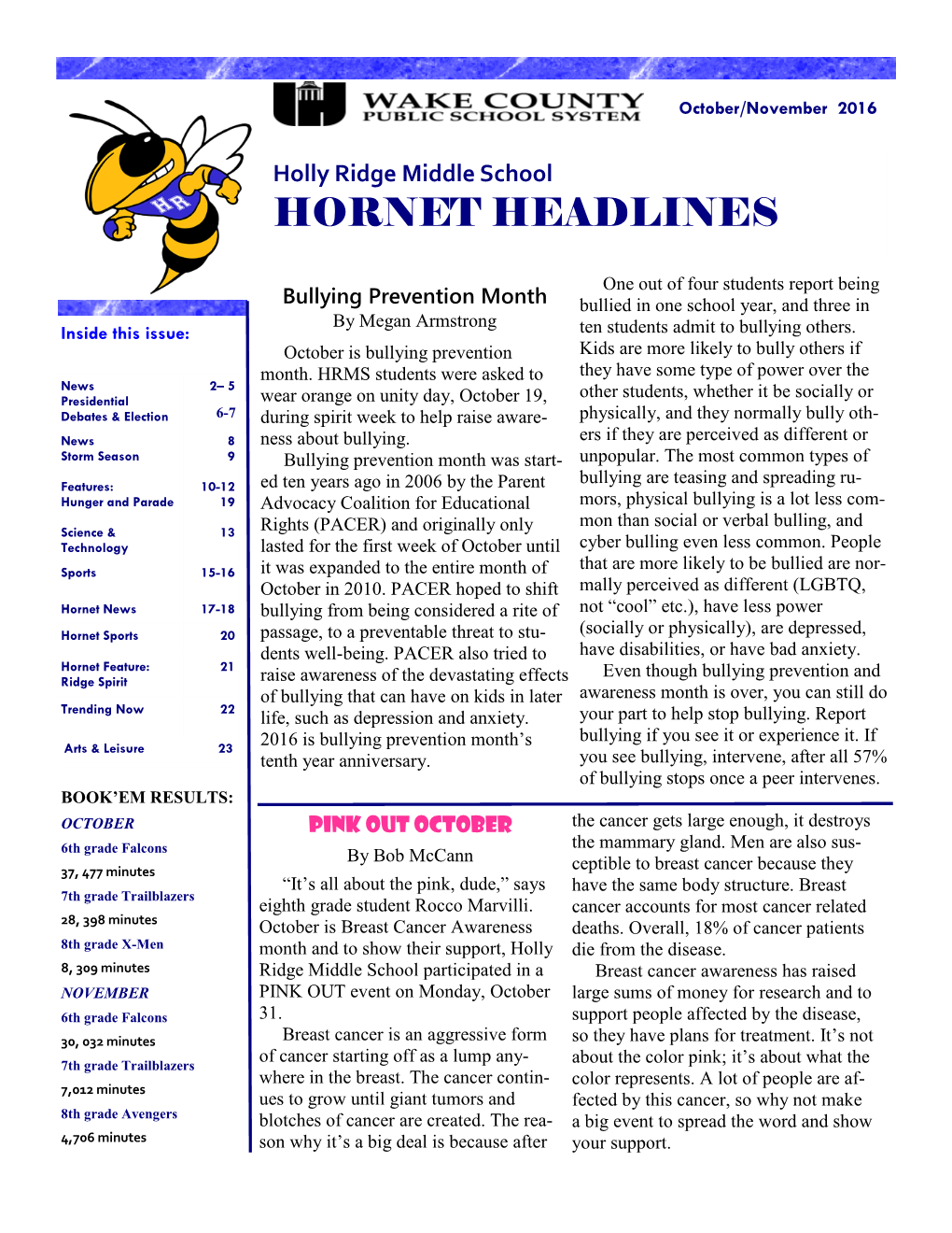 Hornet Headlines