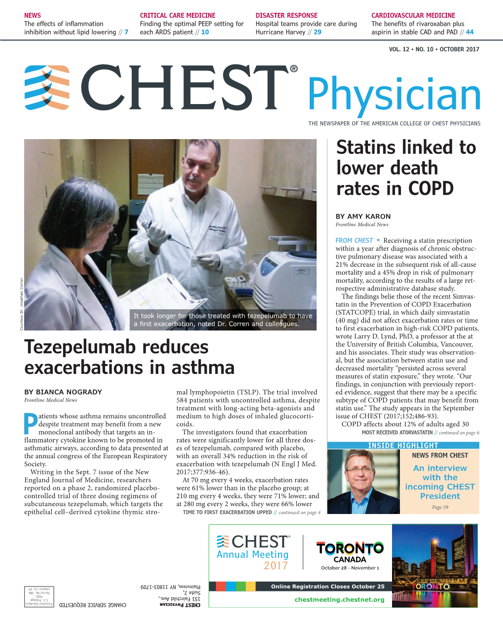 Statins Linked to Lower Death Rates in COPD Tezepelumab Reduces