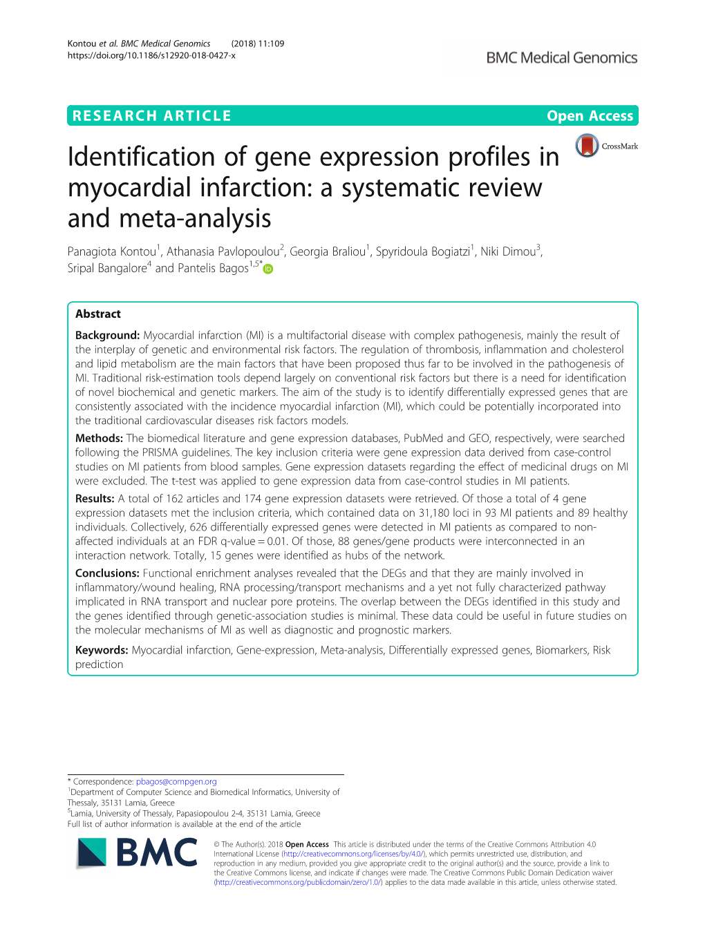 Identification of Gene Expression Profiles In