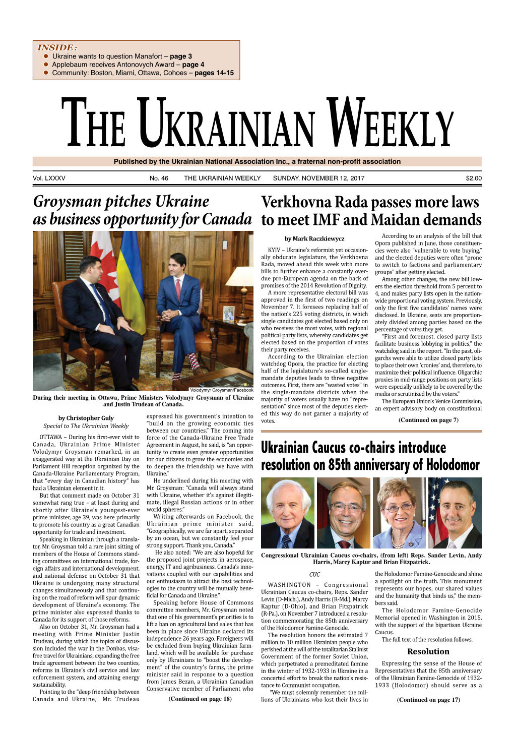 The Ukrainian Weekly, 2017