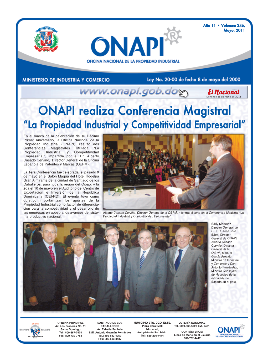ONAPI Realiza Conferencia Magistral “La Propiedad Industrial Y Competitividad Empresarial”