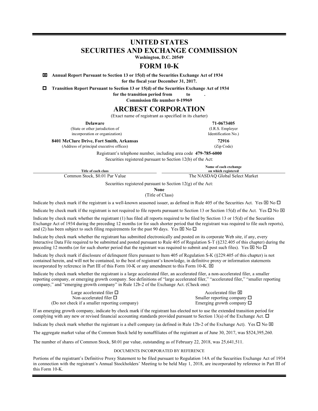 United States Securities and Exchange Commission Form