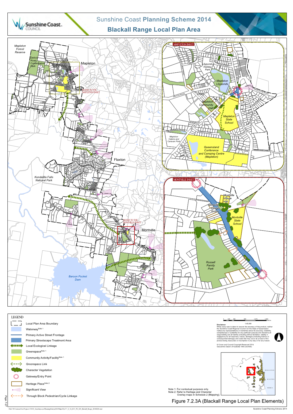 Sunshine Coast Planning Scheme 2014 Blackall Range Local Plan Area