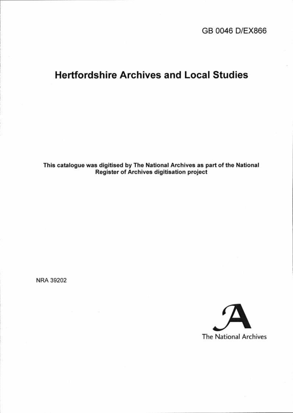 Hertfordshire Archives and Local Studies