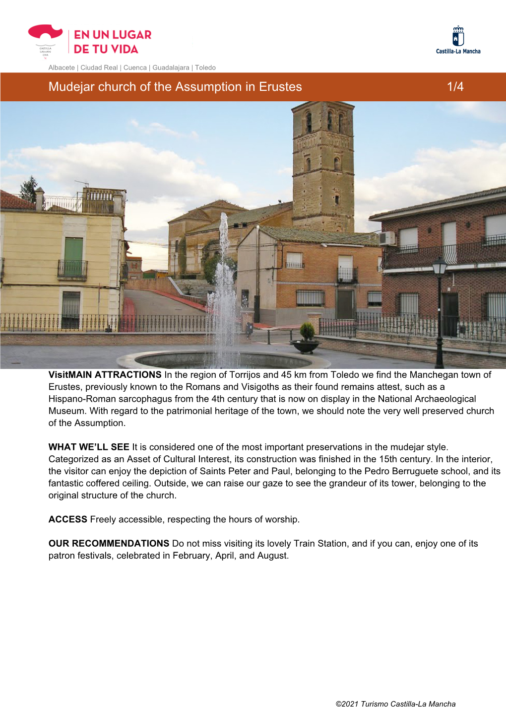 Download Travel Guide Mudejar Church of the Assumption in Erustes