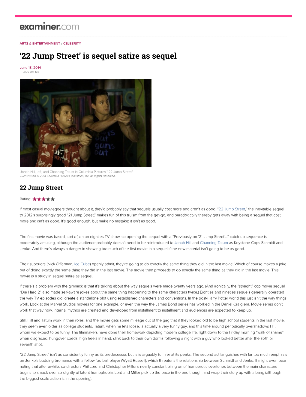 22 Jump Street’ Is Sequel Satire As Sequel