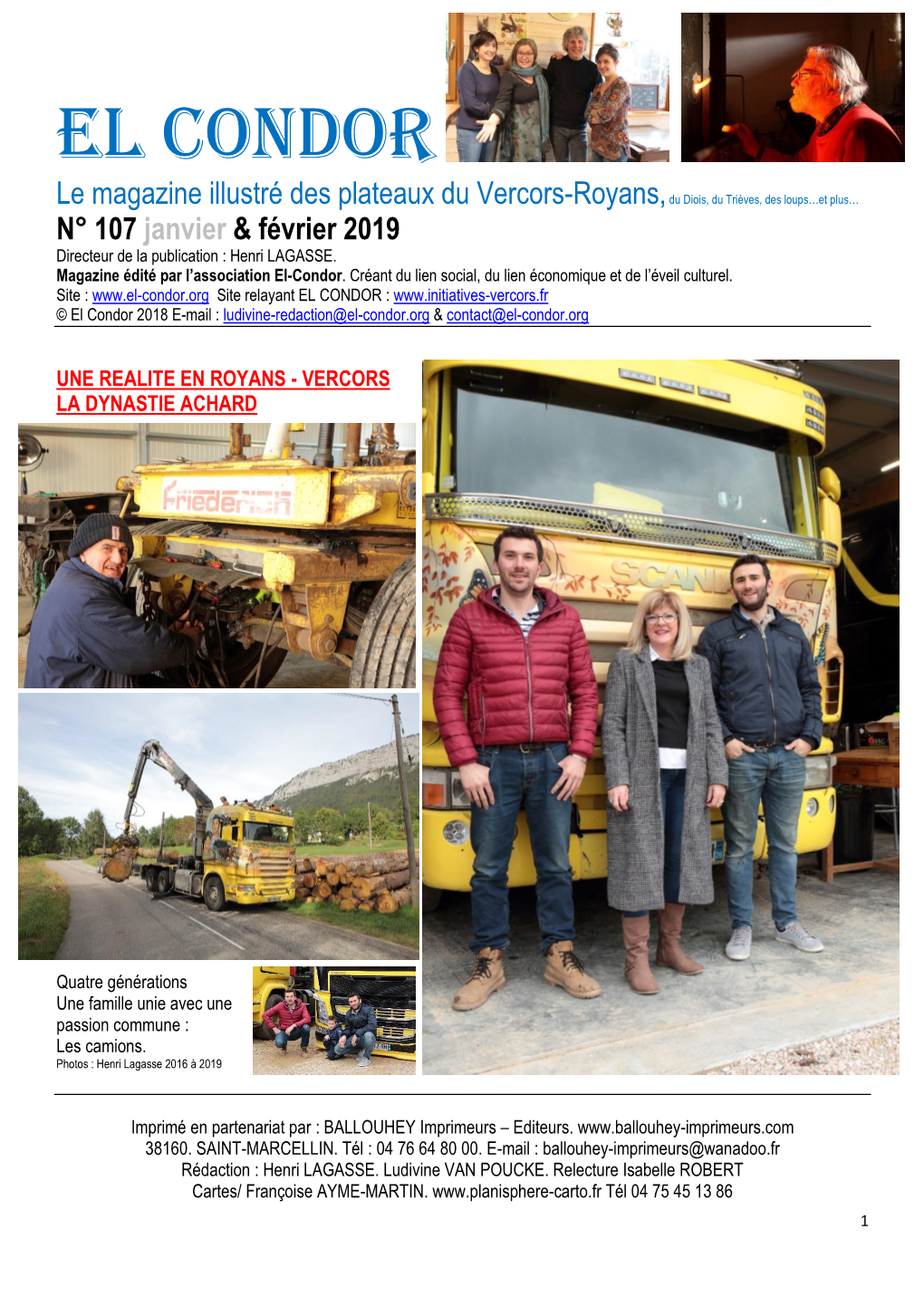 107 Janvier & Février 2019 Directeur De La Publication : Henri LAGASSE