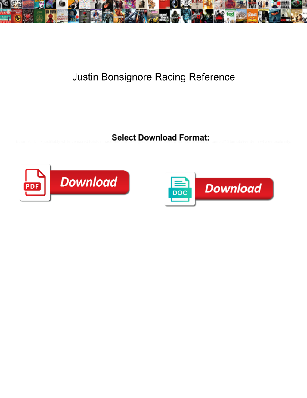 Justin Bonsignore Racing Reference