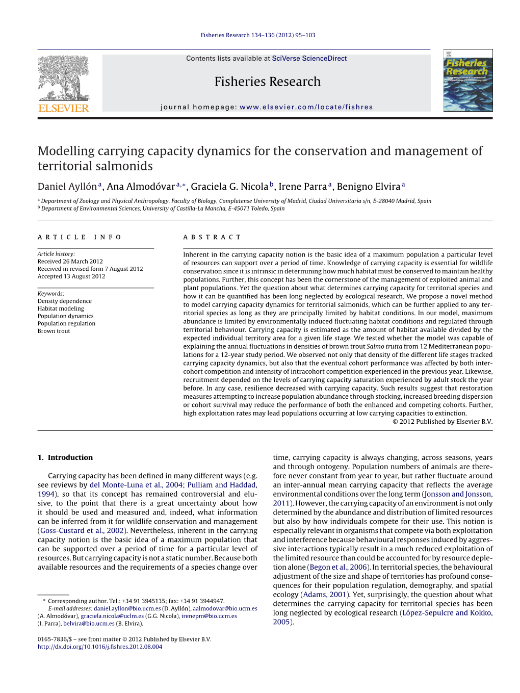 Modelling Carrying Capacity Dynamics for the Conservation and Management Of