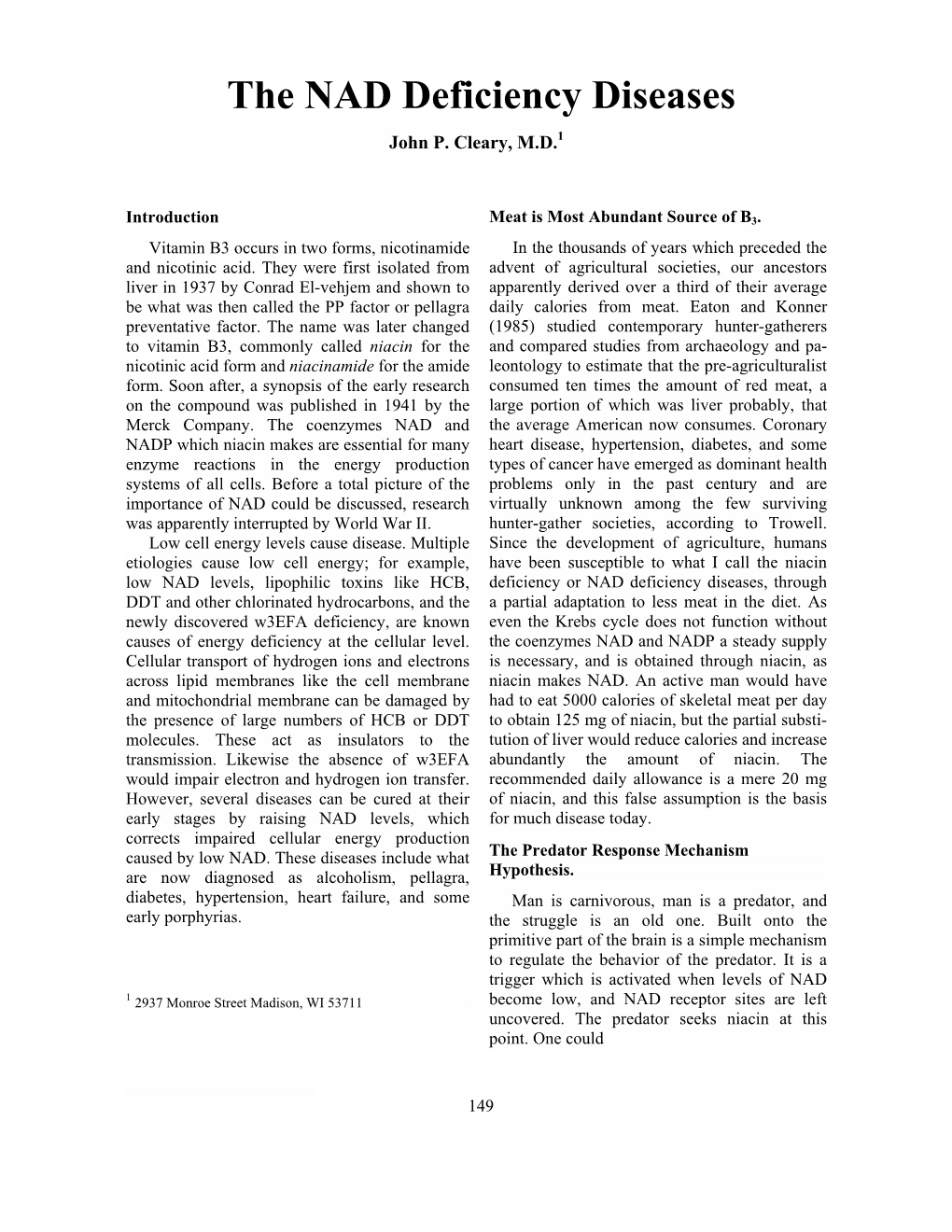 NAD IV Therapy Summary