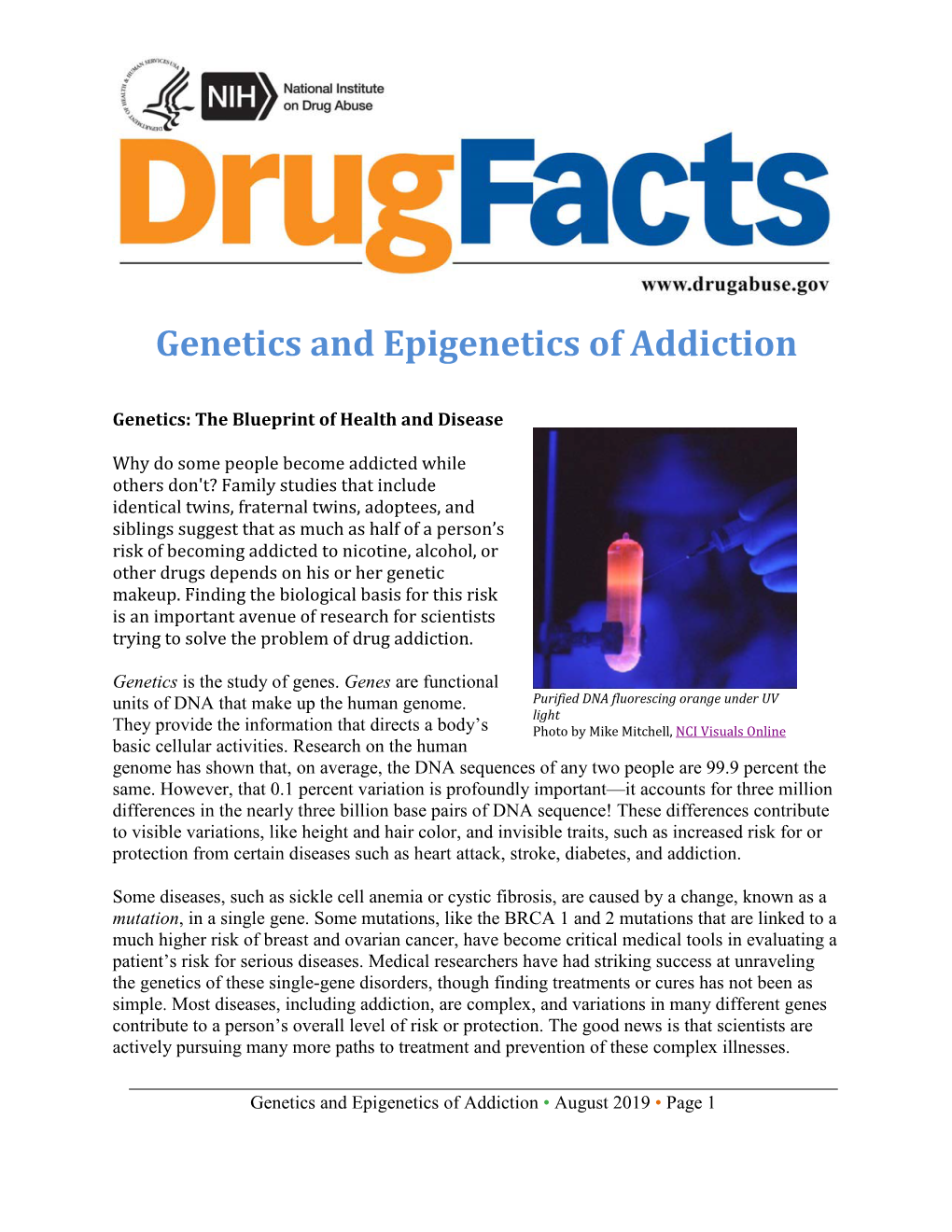 Genetics and Epigenetics of Addiction