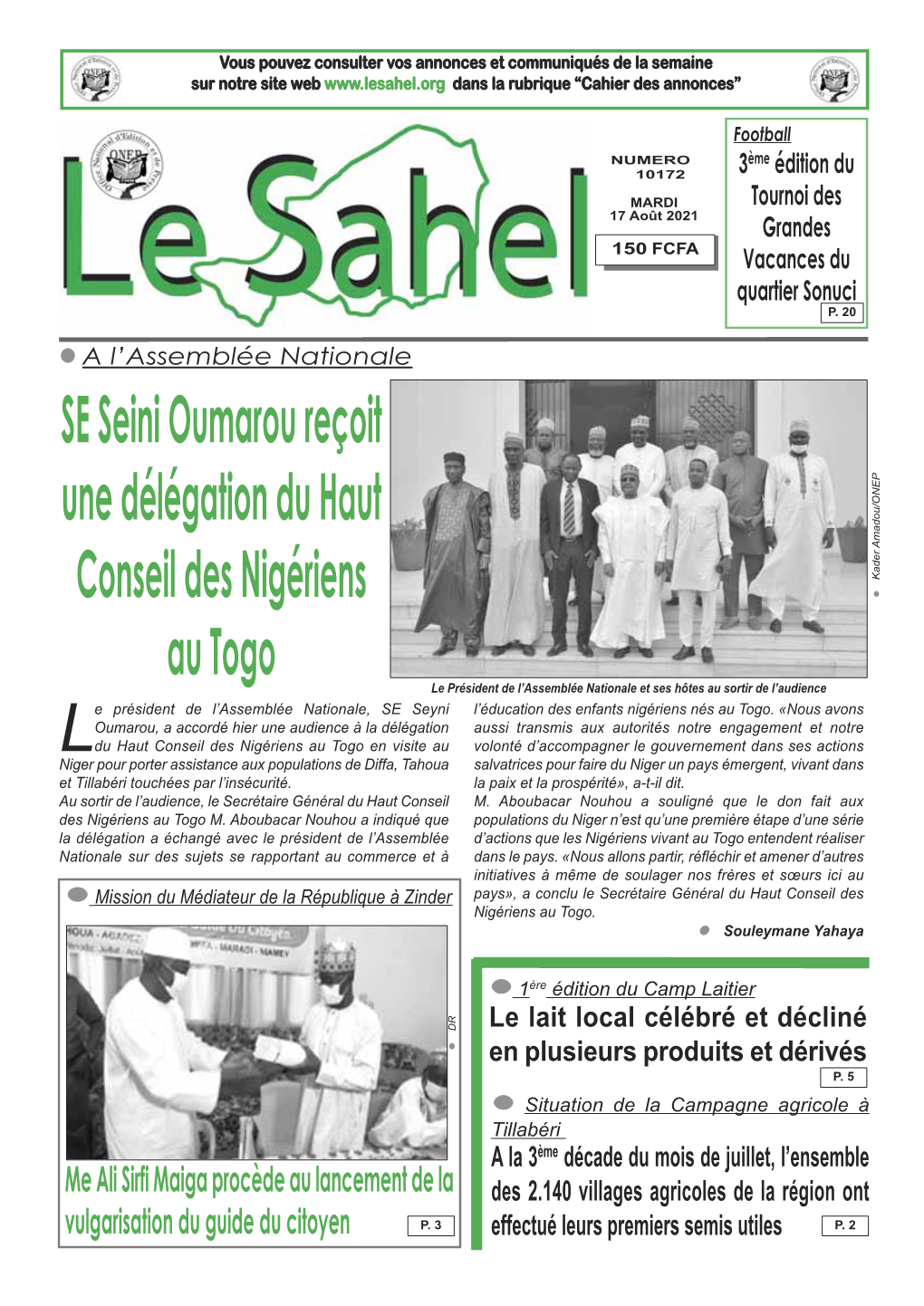 Le Sahel Du 17-08-21