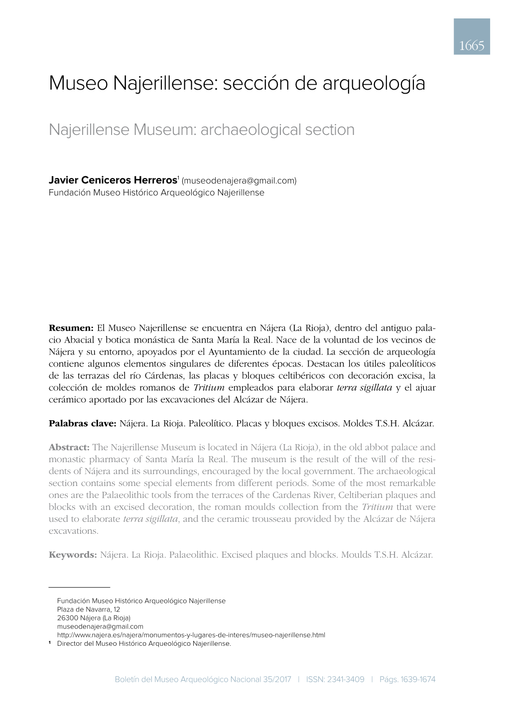 Museo Najerillense: Sección De Arqueología