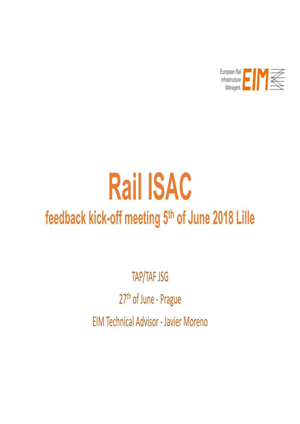 09A Javier Moreno EIM-RAIL ISAC-PPT for Agenda