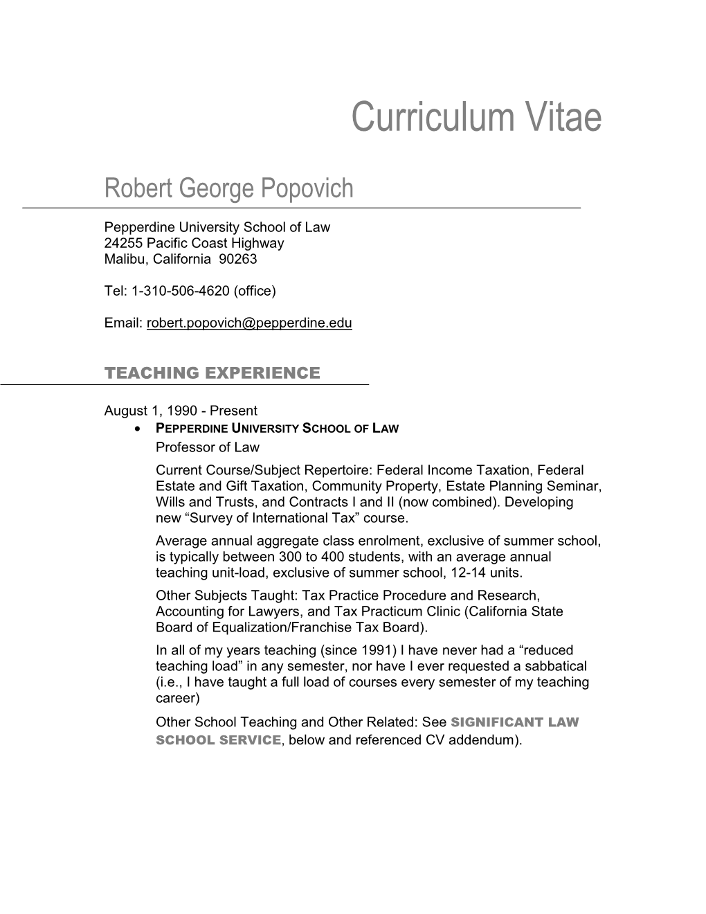 Curriculum Vitae