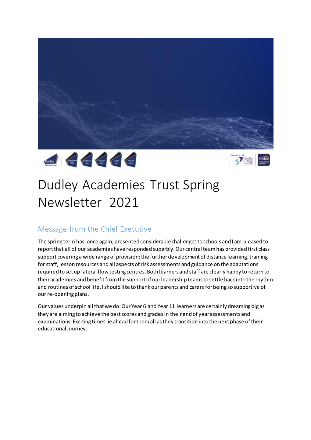 Dudley Academies Trust Spring Newsletter 2021