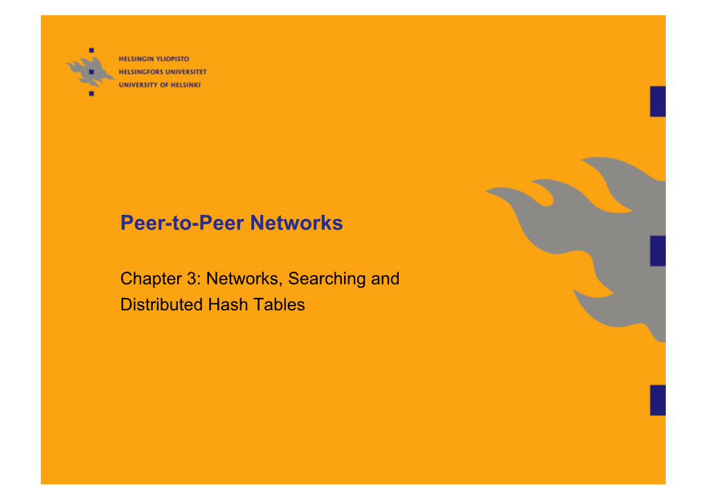 Peer-To-Peer Networks