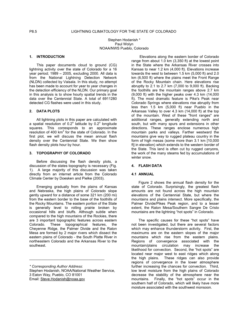 P8.5 Lightning Climatology for the State of Colorado