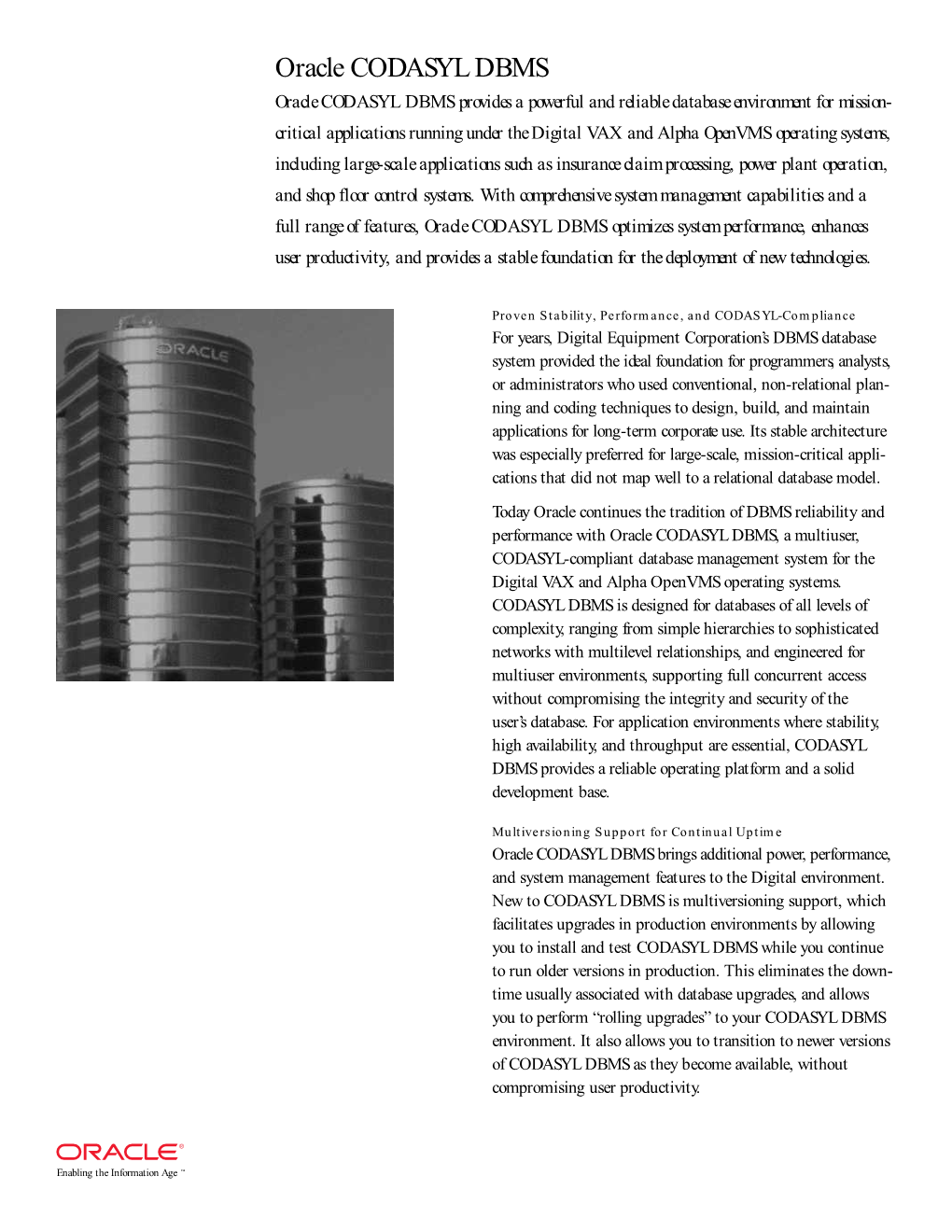 Oracle CODASYL DBMS