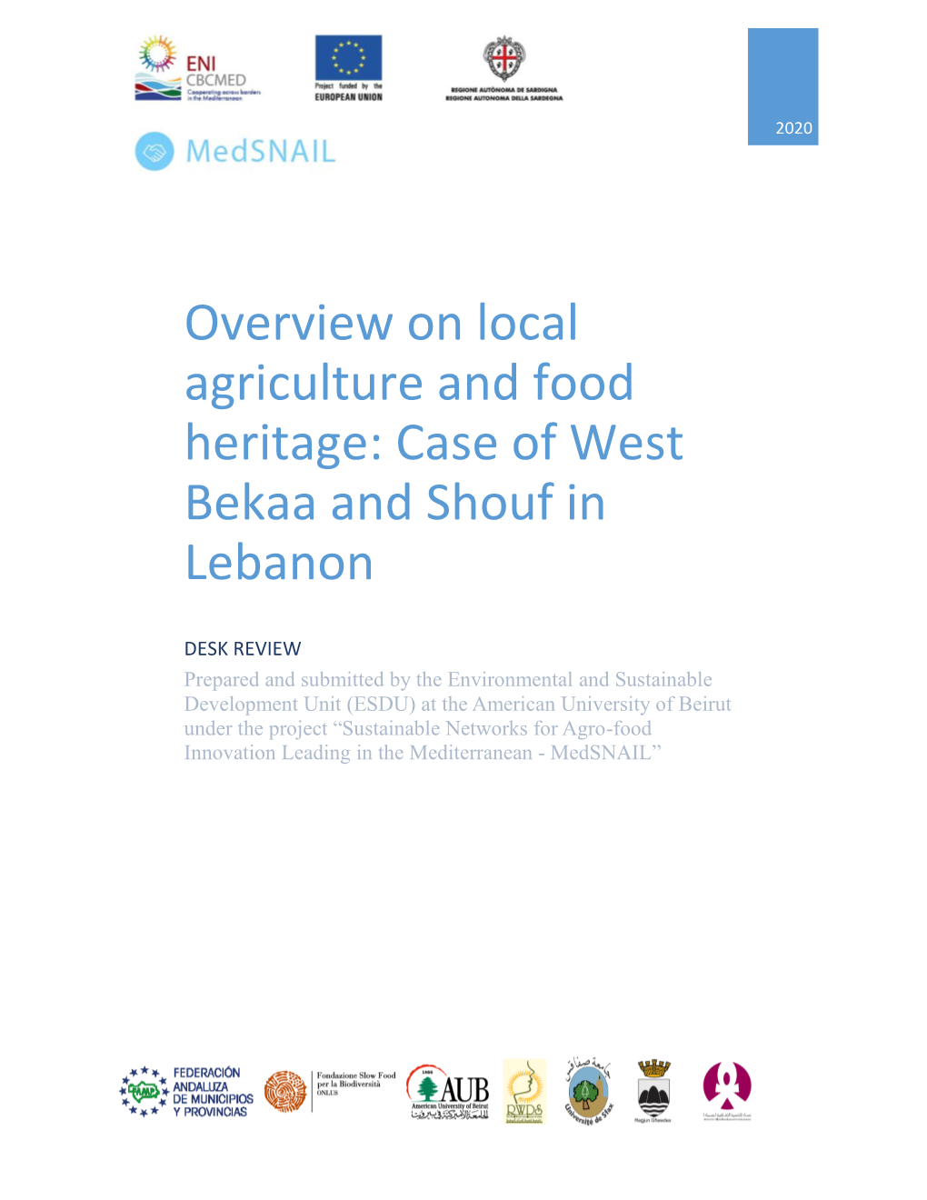 Overview on Local Agriculture and Food Heritage: Case of West Bekaa and Shouf in Lebanon