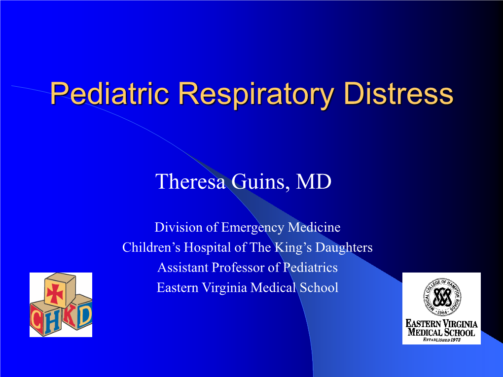 Pediatric Respiratory Distress