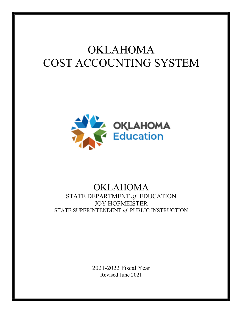 Oklahoma Cost Accounting System