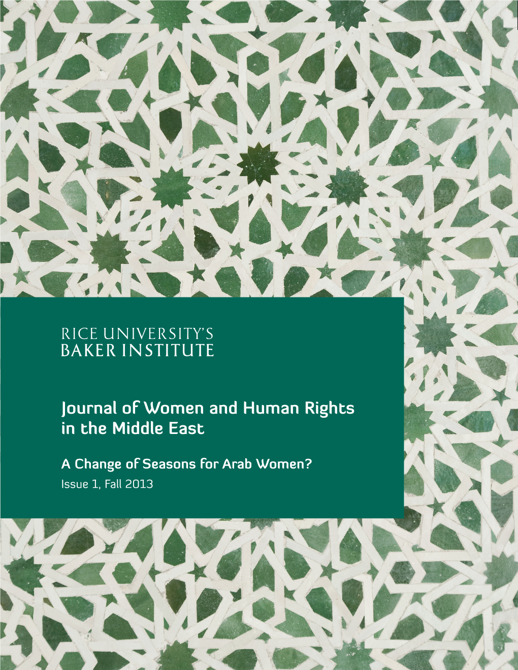 Journal of Women and Human Rights in the Middle East