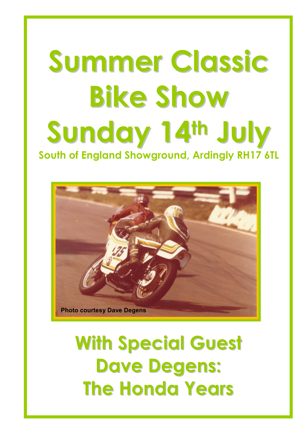 Summer Classic Bike Show Sunday 14