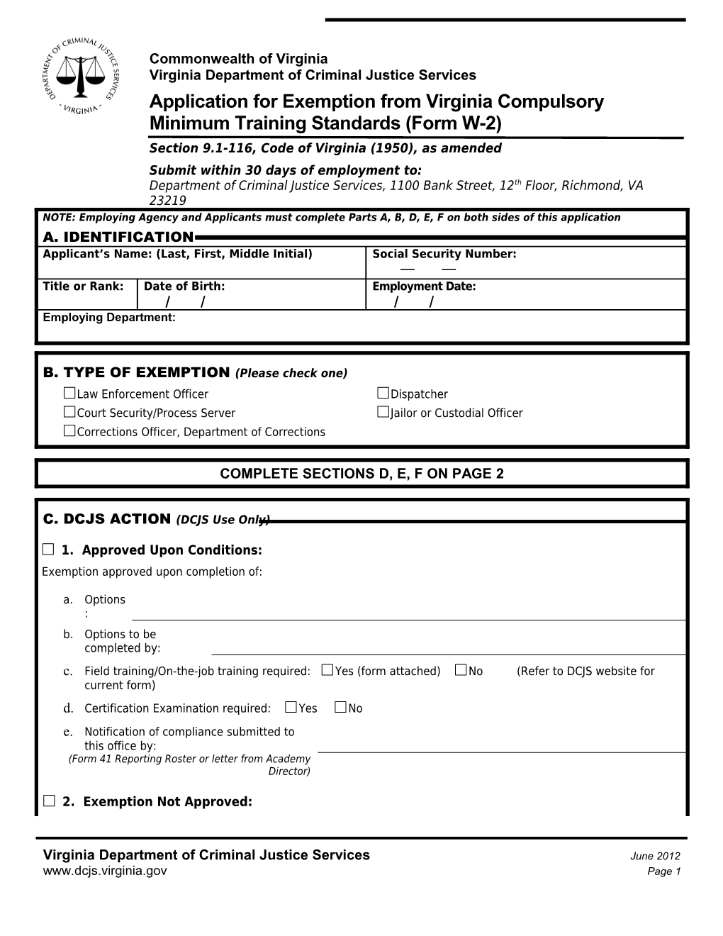 W2 Exemption Form Revised 5 04